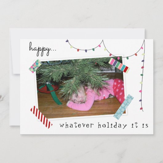 決して遅れないクリスマスカードよりも遅い シーズンカード (正面)