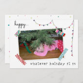 決して遅れないクリスマスカードよりも遅い シーズンカード (正面/裏面)