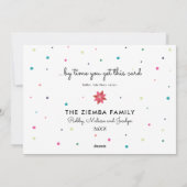 決して遅れないクリスマスカードよりも遅い シーズンカード (裏面)