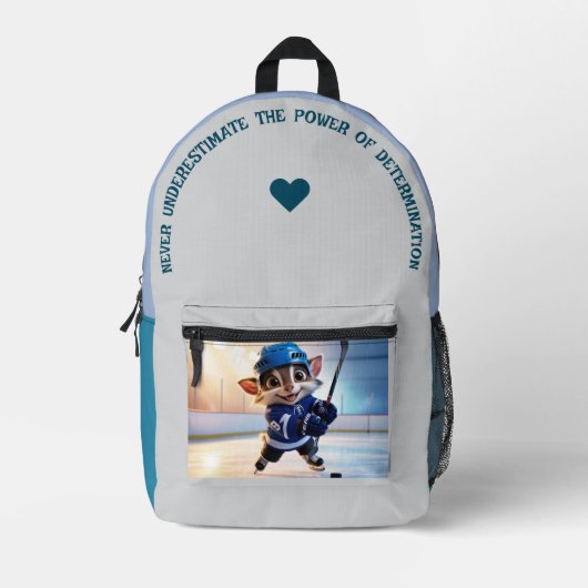 決して過小評価しない… プリントバックパック (正面)