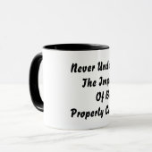 決して過小評価しない マグカップ (正面左)