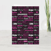 決して過小評価しない/リボン/女性…乳がん カード (裏面)