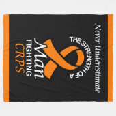 決して過小評価しない/リボン/男…CRPSフリース 空白の フリースブランケット (正面(横))