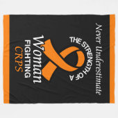 決して過小評価/リボン/女性…CRPSフリースブラ フリースブランケット (正面(横))