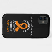 決して過小評価/リボン/女性…RSD/CRPS Case-Mate iPhoneケース (裏面(横))