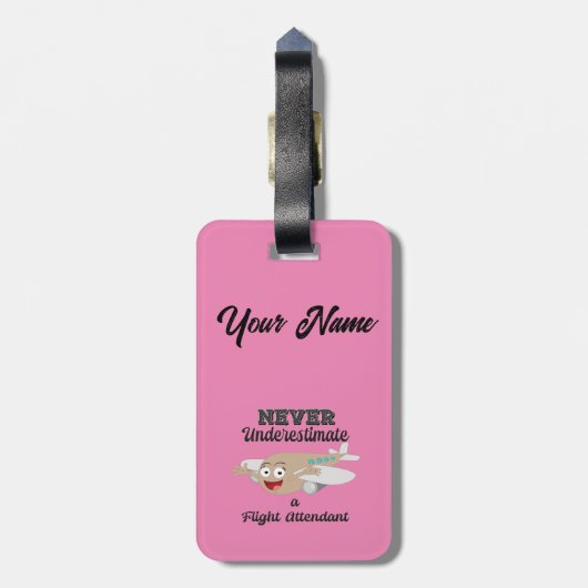 決して過小評価FA幸せ飛行機 – ラシュ ラゲッジタグ (裏面縦)