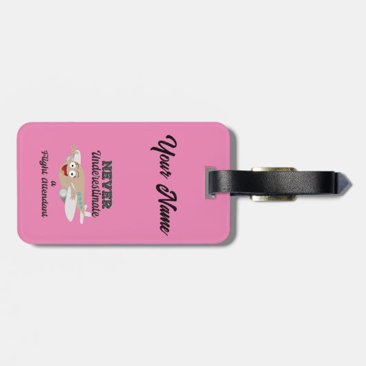 決して過小評価FA幸せ飛行機 – ラシュ ラゲッジタグ (裏面横)