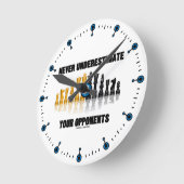 決して過少見積りしないで下さいあなたの反対者(チェスのこまセット)を ラウンド壁時計 (傾斜)