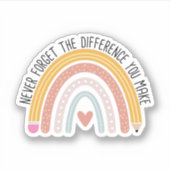 決して違忘れいを作らない先生ギフト シール (正面)