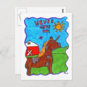 決して郵便はがきをあきらめないで下さい ポストカード (正面/裏面)