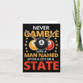 決して都市やセントにちなんで名付けられた人と賭けない カード (正面)