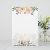 決して離れ水の色のフローラ 便箋 (スタンド正面)