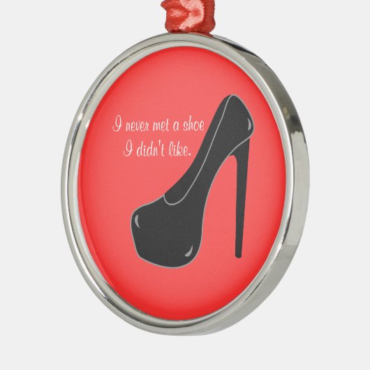 決して靴に会いませんでした メタルオーナメント (左)