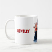 決して飲まない紅茶ゴシック様式のヴァンパイレス面白いハロウィーン コーヒーマグカップ (左)