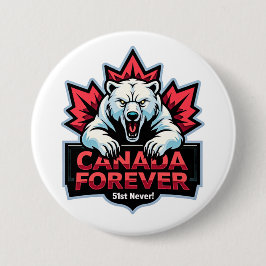 決して51歳ではない、ホッキョクグマ、カナダ永久に。 缶バッジ