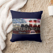 決して9-11記念する枕を忘れないで下さい: 青い クッション (ブランケット)