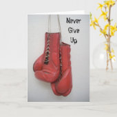 決して、ボクシンググラブカードあきらめないで下さい カード (黄色い花)