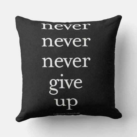 決して、決してあきらめないで下さい クッション (裏面)