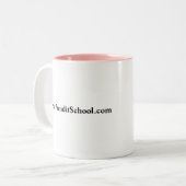 "決して、決して、決してあきらめないで下さい。"、- Winston Churc… ツートーンマグカップ (正面左)