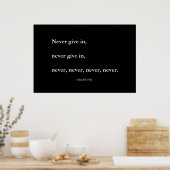 決して、決して、決して上与えにしない ポスター (キッチン)