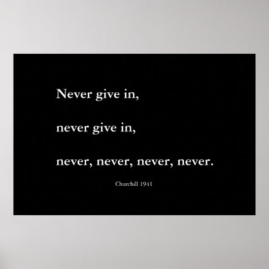 決して、決して、決して上与えにしない ポスター (正面)