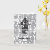 「決して」Notecardをあきらめないで下さい カード (黄色い花)