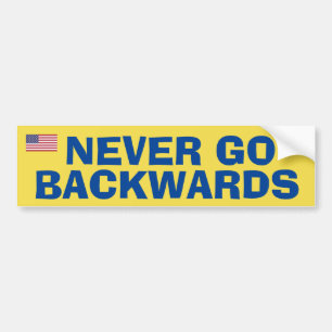 決してBackwardssは行きません バンパーステッカー