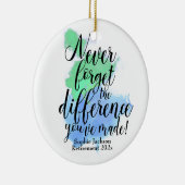 決し忘れて異なる除去水色 セラミックオーナメント (右)