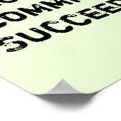 決める。コミット。成功。やる気を起こさせる引用文 ポスター (角)