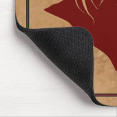 決め付けられた革馬頭部のシルエットのマウスパッド マウスパッド (コーナー)