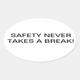 決め付けられたSAFETY-SLOGAN.のステッカー 楕円形シール