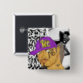 決め付けられる 缶バッジ (正面&裏面)