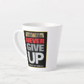 決やる気を起こさせるして与え小さな降伏をしない カフェラテマグ (左アングル)