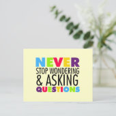 決ストップ疑問に思して頼の質問 ポストカード (スタンド正面)