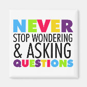 決ストップ疑問に思して頼の質問 マグネット (正面)