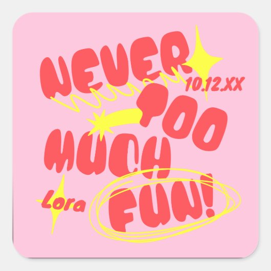 決パーソナライズされたしておもしろいが多すぎる！ スクエアシール (正面)