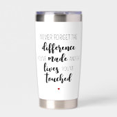決パーソナライズされたモダンして退職忘れせん 保温保冷タンブラー (正面)