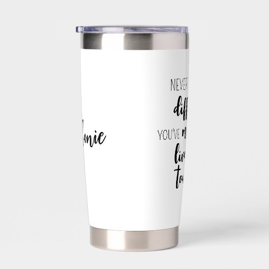 決パーソナライズされたモダンして退職忘れせん 保温保冷タンブラー (右面)