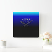 決与えして上にやる気を起こさせるら与えない スクエア壁時計 (ホーム)