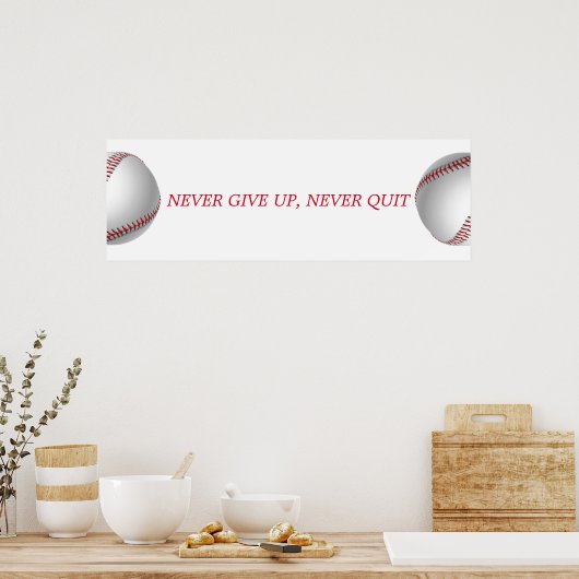 決与えして野球やめでやる気を起こさせるは ポスター (キッチン)