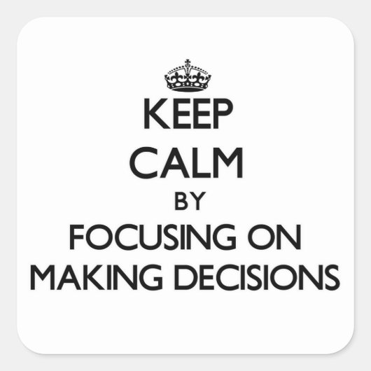 決保定に集中して落ち着く スクエアシール (正面)