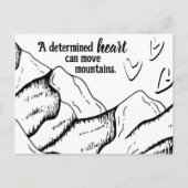 決定されたやる気を起こさせるハートは山を移動できる ポストカード (正面)