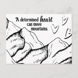 決定されたやる気を起こさせるハートは山を移動できる ポストカード