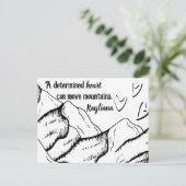 決定されたやる気を起こさせるハート移動の山の名前 ポストカード (スタンド正面)