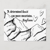 決定されたやる気を起こさせるハート移動の山の名前 ポストカード (正面)
