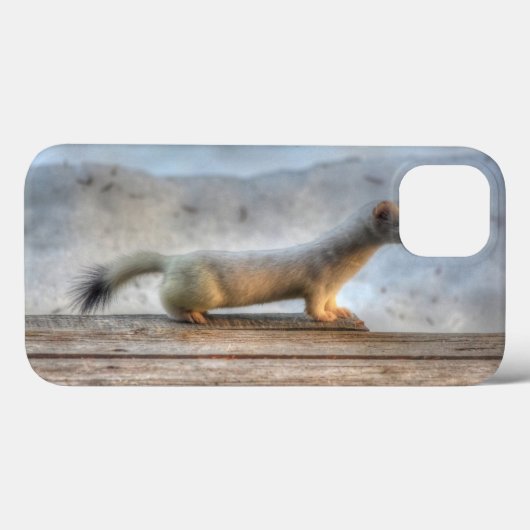 決定されたエルミン（ワイゼル）野生動物のエルニー Case-Mate iPhoneケース (裏面 (横))