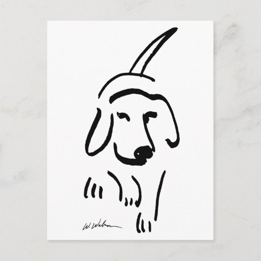 決定されたビーグル ポストカード (正面)