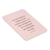 決定された女インスパイア性引用文ピンク黒 マグネット (右側)