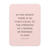 決定された女インスパイア性引用文ピンク黒 マグネット (縦)