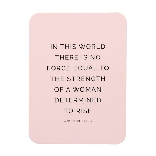 決定された女インスパイア性引用文ピンク黒 マグネット (縦)